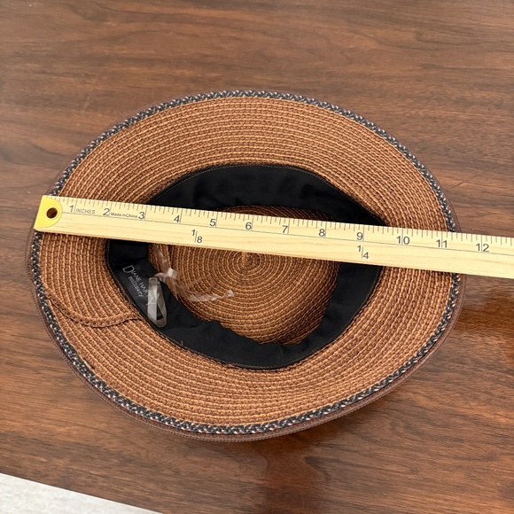 DIANE HARTY MILLINERY WOVEN STRAW HAT VINTAGE 90S HANDMADE ARTISAN SHORT BRIM - Picture 9 of 12